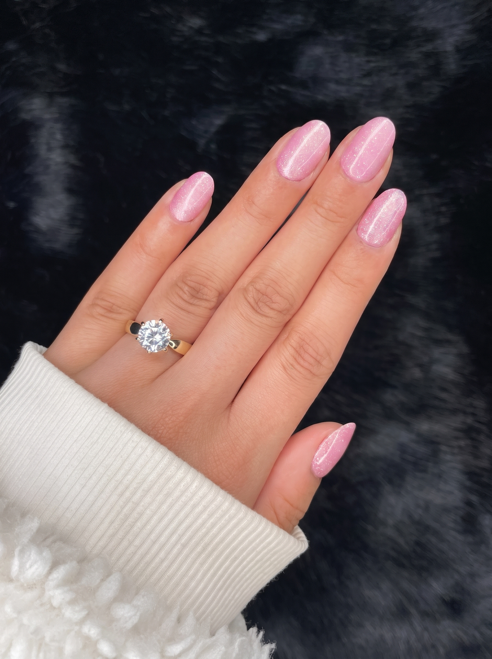 Pauline – Dusty Rose Shimmer Press-On Nails