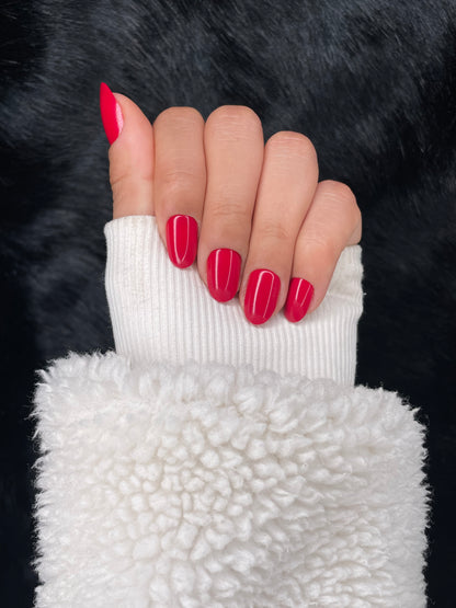 Rubis — Cherry Red Press On Nails