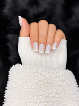 Cécile — Short Square French Tip Press On Nails
