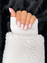 Eulalie — Short Almond Nude Pink Press On Nails