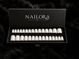 Close-up of Alice milky white square press on nails