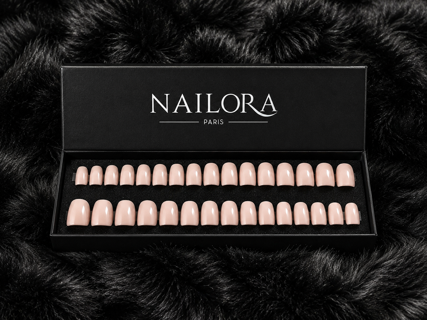 Nude Square press on nails — Nailora Paris