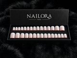 Juliette press on nails set with Nailora Paris packaging box