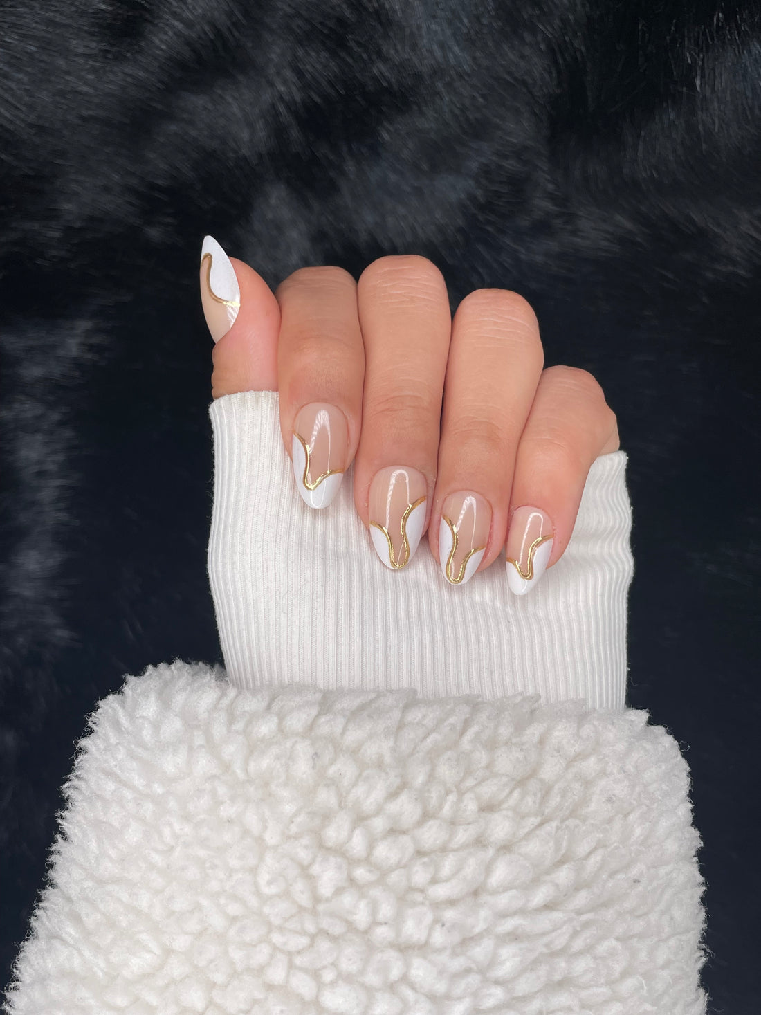 Nailora Aurore Nude French Art Almond Press On Nails — Photo 2