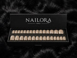 Dorée champagne gold press-on nails Nailora Paris box packaging