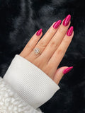 Nailora Fuchsia Hot Pink Glitter Almond Press On Nails — Photo 1
