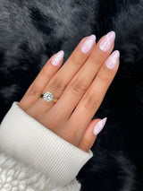 Nailora Nacre Soft Pink Marble Almond Press On Nails — Photo 1