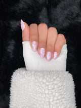 Nailora Nacre Soft Pink Marble Almond Press On Nails — Photo 2