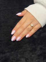 Nailora Nacre Soft Pink Marble Almond Press On Nails — Photo 3