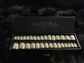 Inès — Silver Metallic Medium Square Press On Nails
