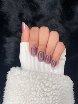 Noémie — Purple Glitter Medium Square Press On Nails