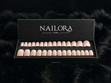 Manon — Nude Metallic Short Round Press On Nails