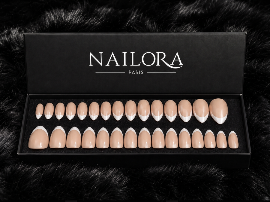 romane-french-tip-medium-almond-press-on-nails-box