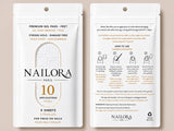 Nailora Paris toe gel pads packaging – 5 adhesive nail tabs